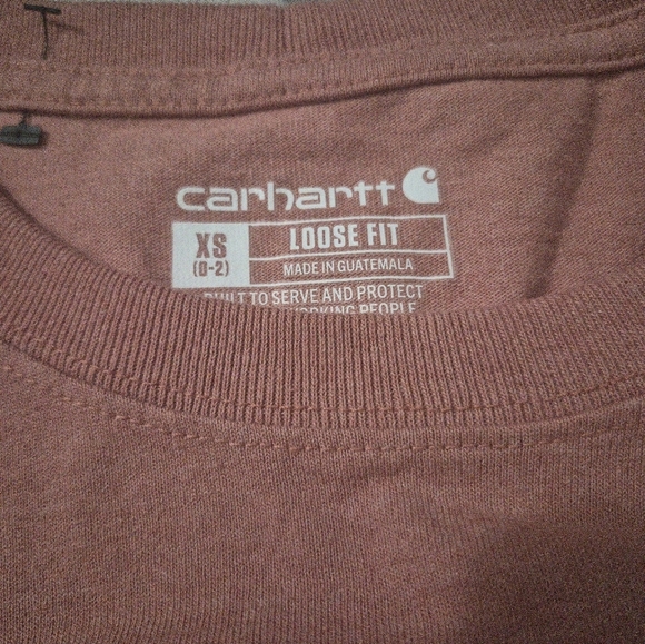 Carhartt Long Sleeved Shirt. SZ Adult XS Or Kids LARGE. Peach ish Color - Picture 3 of 6